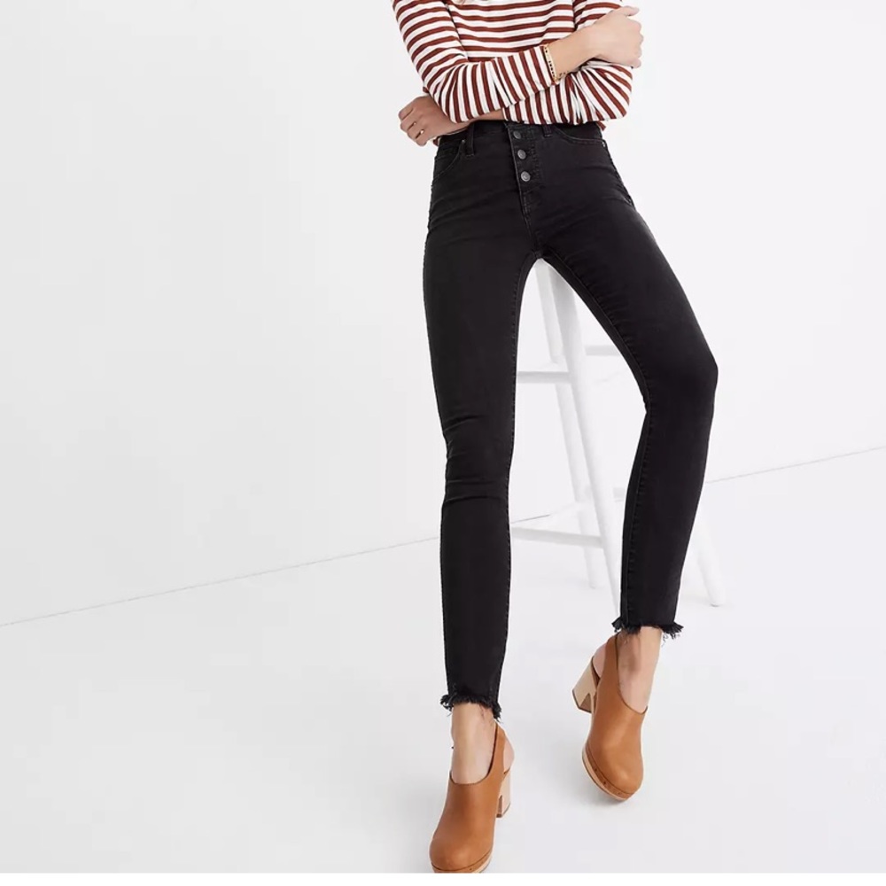 Madewell high rise skinny jeans black